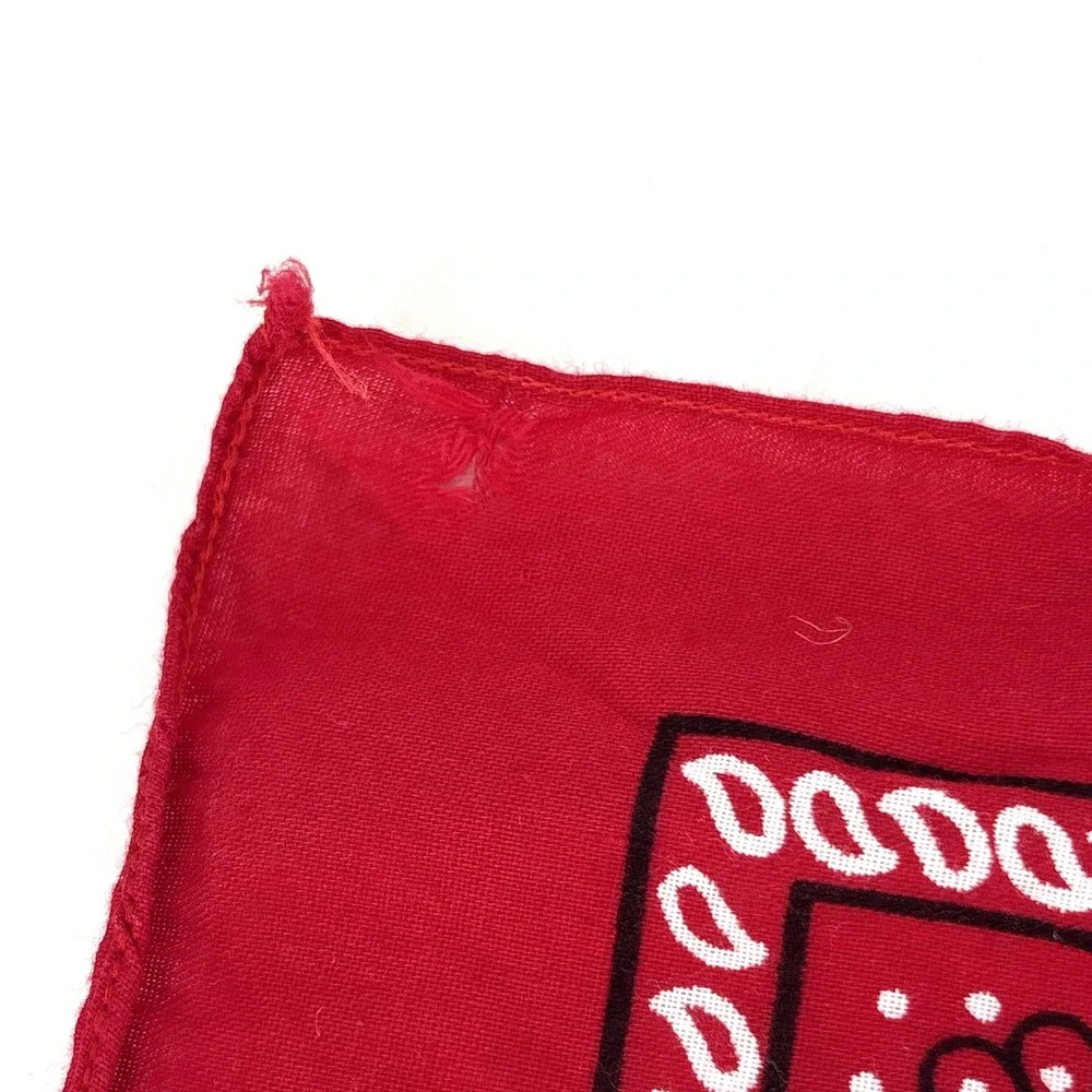Vintage 13960 Paris Cotton Colorfast Red Scarf Bandana LOT 19
